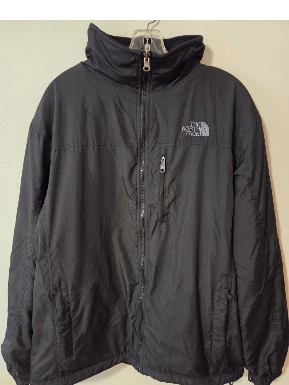 North Face fleece jacket reversible.Size L